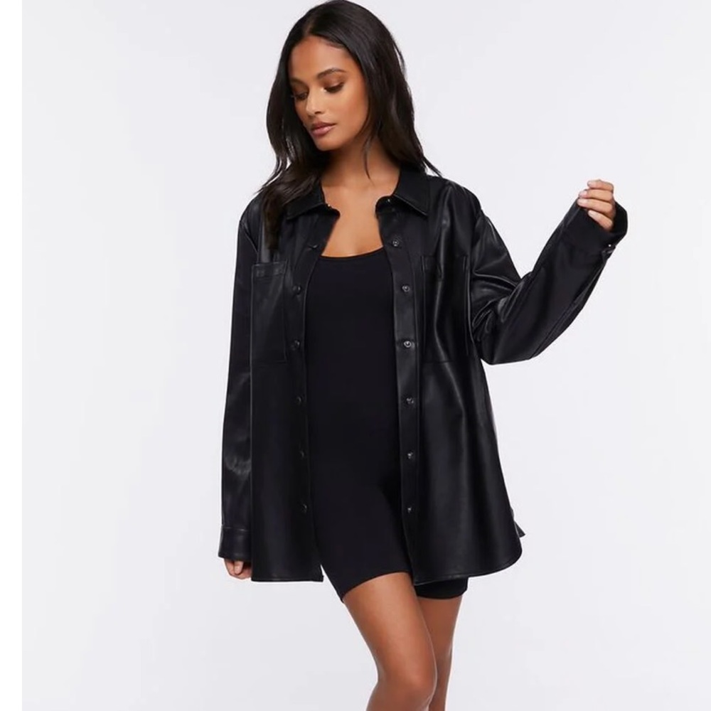 Zara faux leather jacket